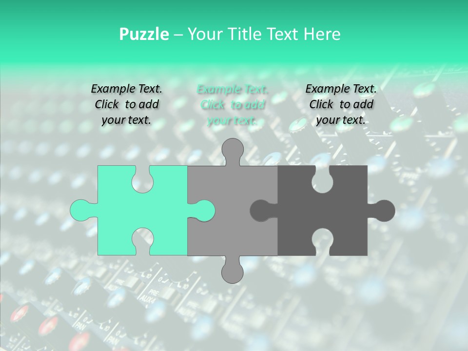 Closeup Adjuster Knob PowerPoint Template