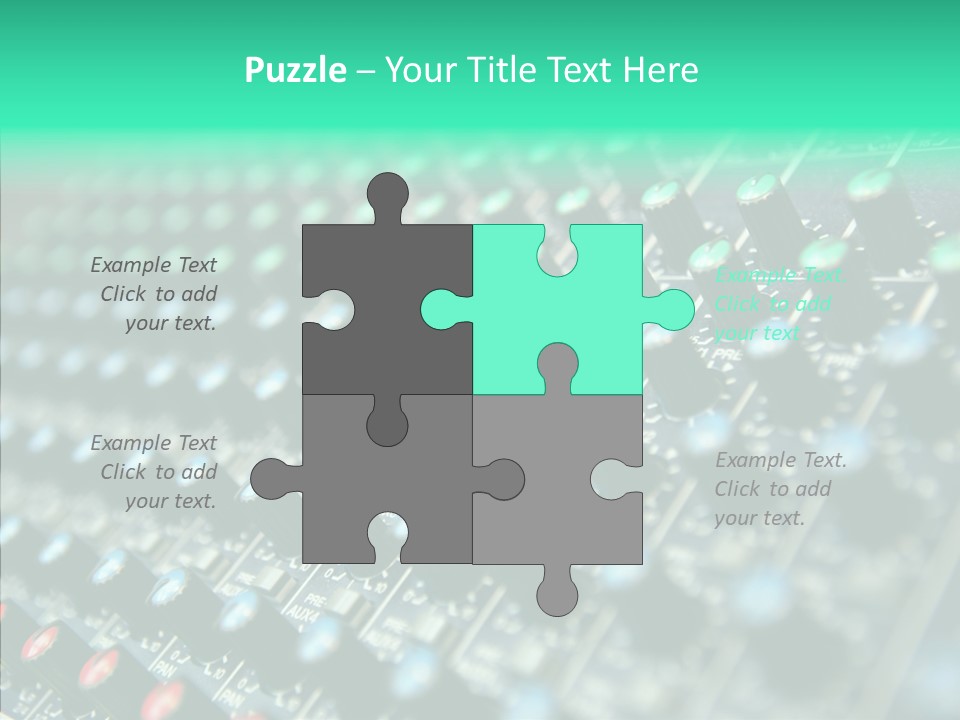 Closeup Adjuster Knob PowerPoint Template