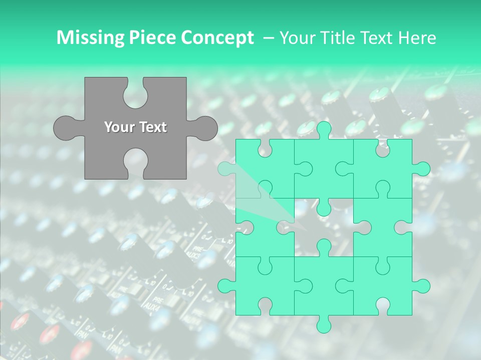 Closeup Adjuster Knob PowerPoint Template