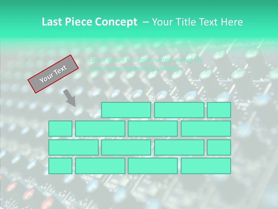 Closeup Adjuster Knob PowerPoint Template