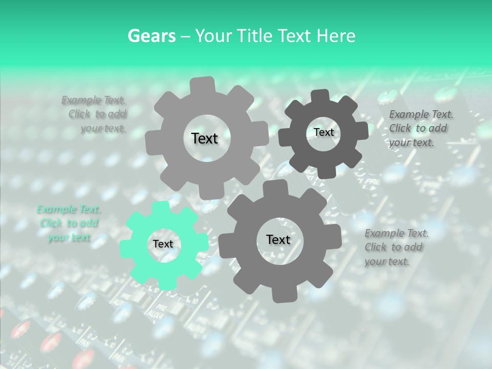 Closeup Adjuster Knob PowerPoint Template