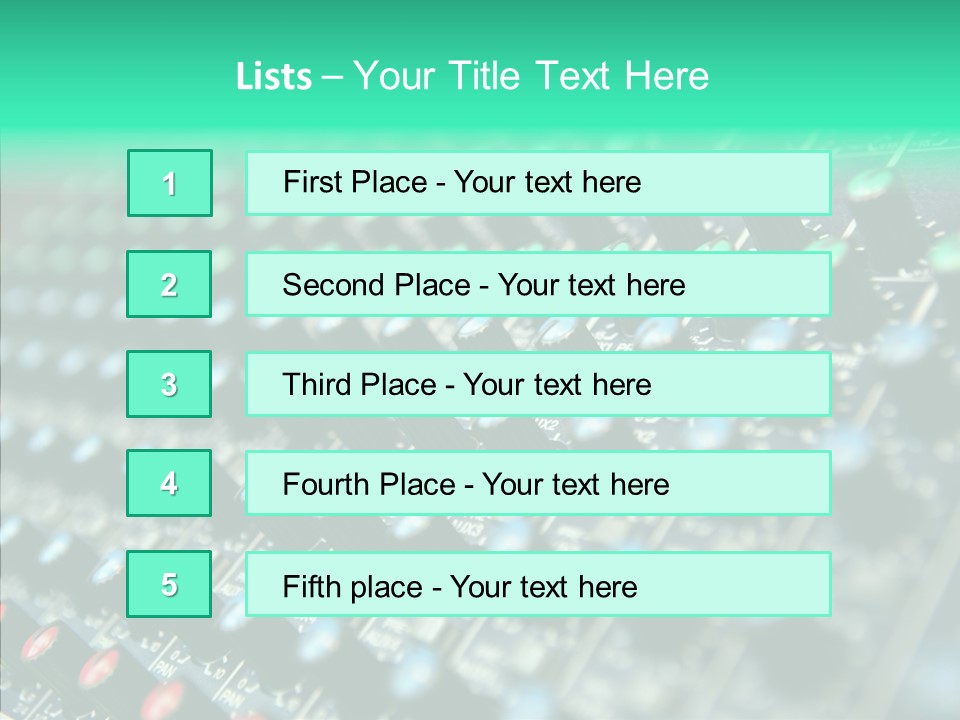 Closeup Adjuster Knob PowerPoint Template