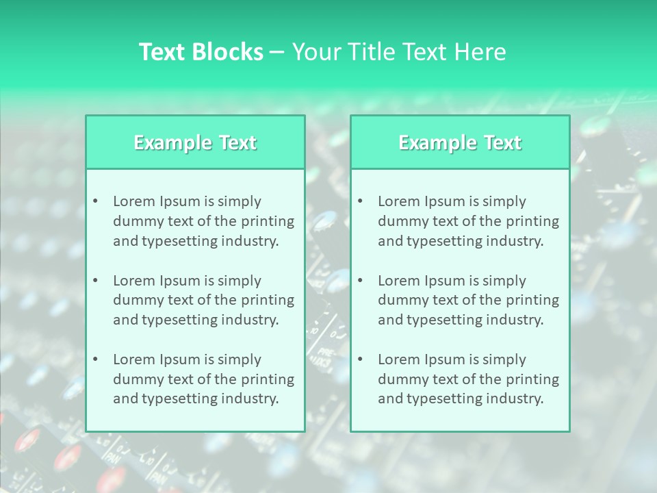 Closeup Adjuster Knob PowerPoint Template