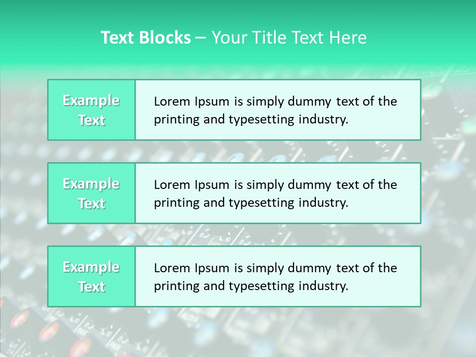 Closeup Adjuster Knob PowerPoint Template