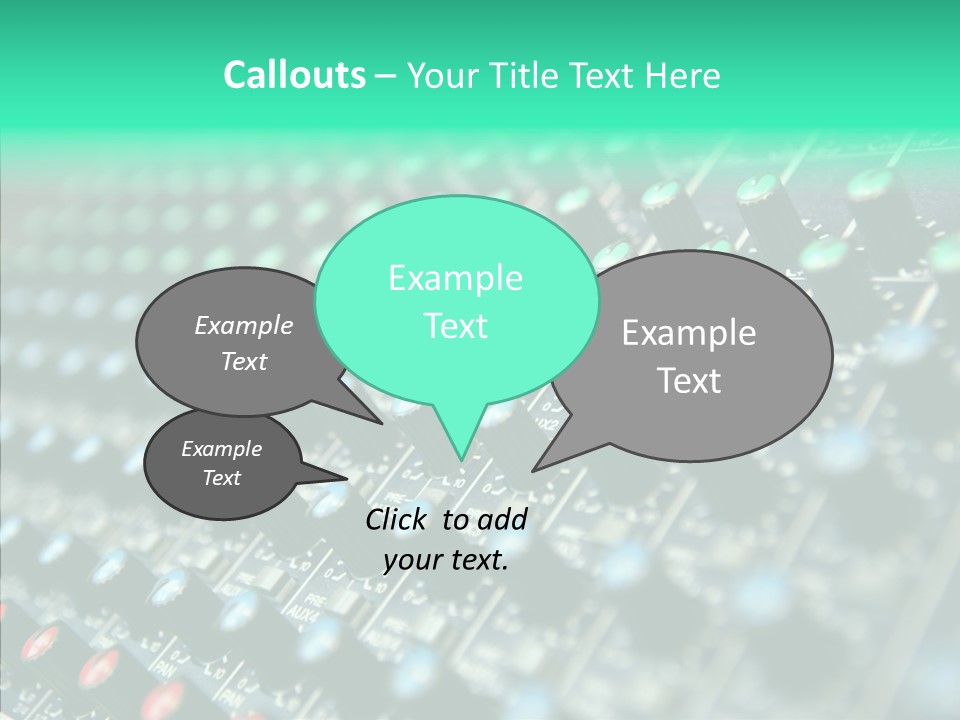 Closeup Adjuster Knob PowerPoint Template
