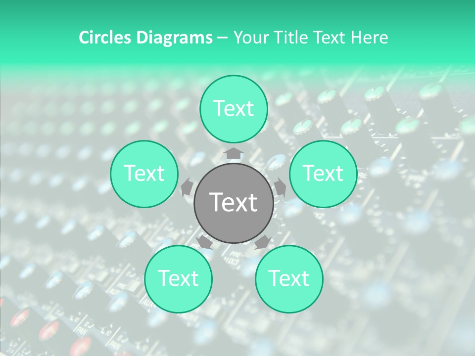 Closeup Adjuster Knob PowerPoint Template