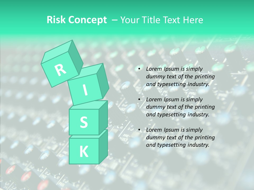 Closeup Adjuster Knob PowerPoint Template