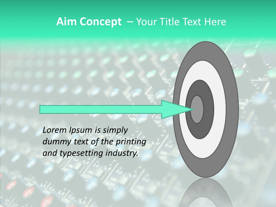 Closeup Adjuster Knob PowerPoint Template