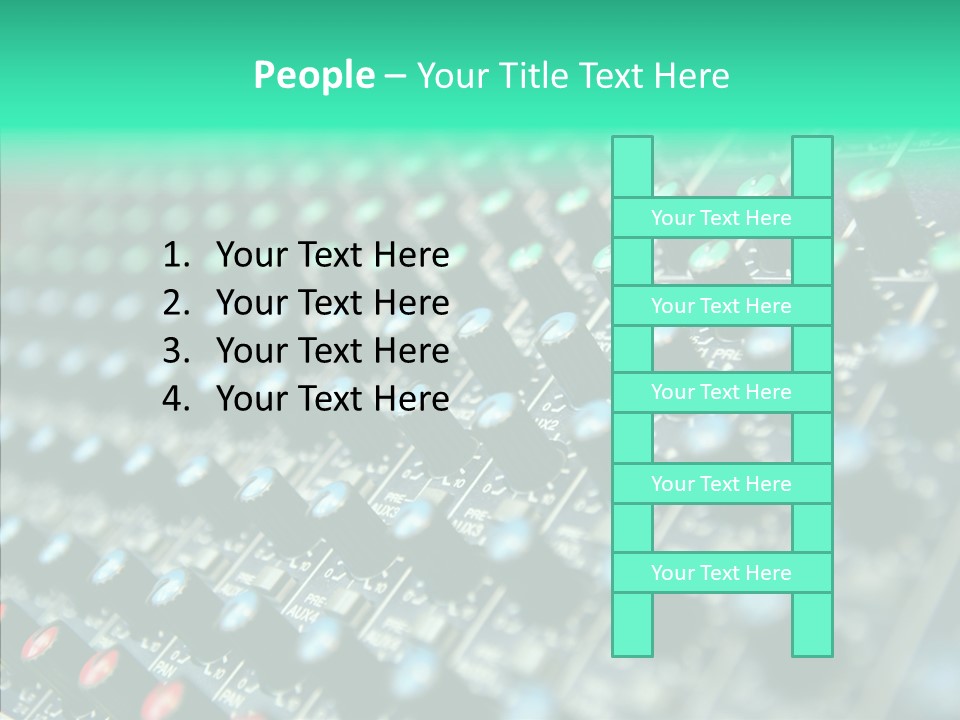 Closeup Adjuster Knob PowerPoint Template