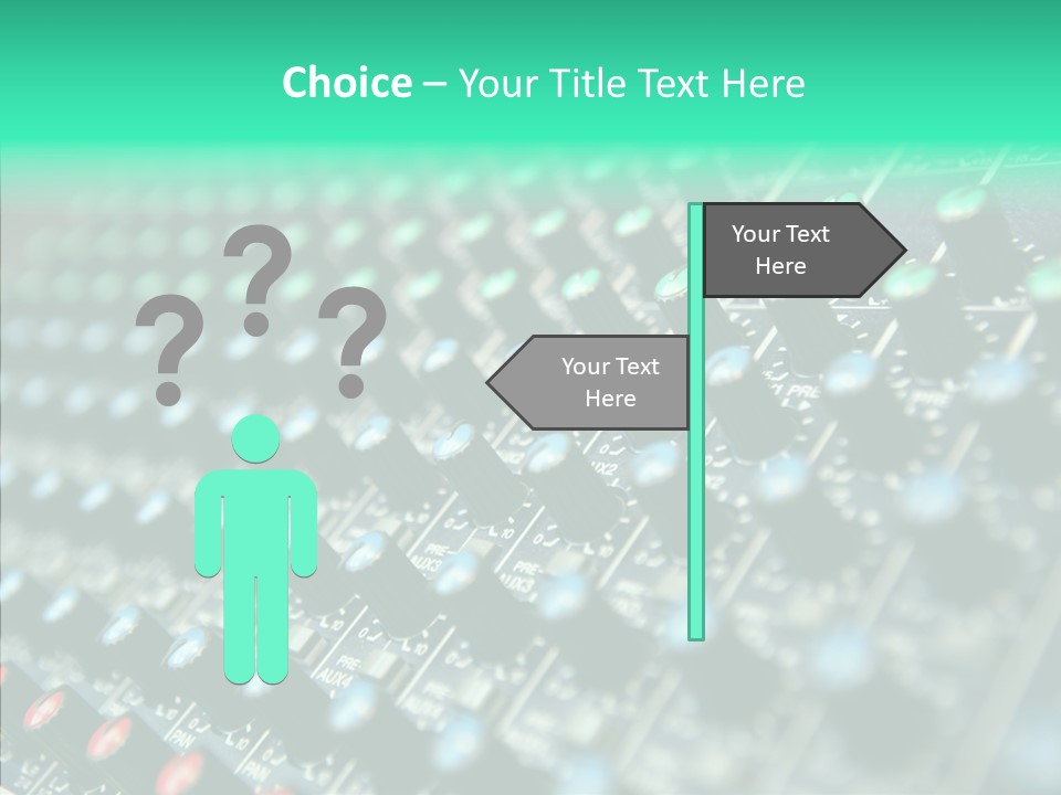 Closeup Adjuster Knob PowerPoint Template