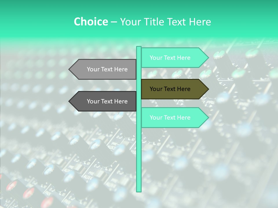Closeup Adjuster Knob PowerPoint Template
