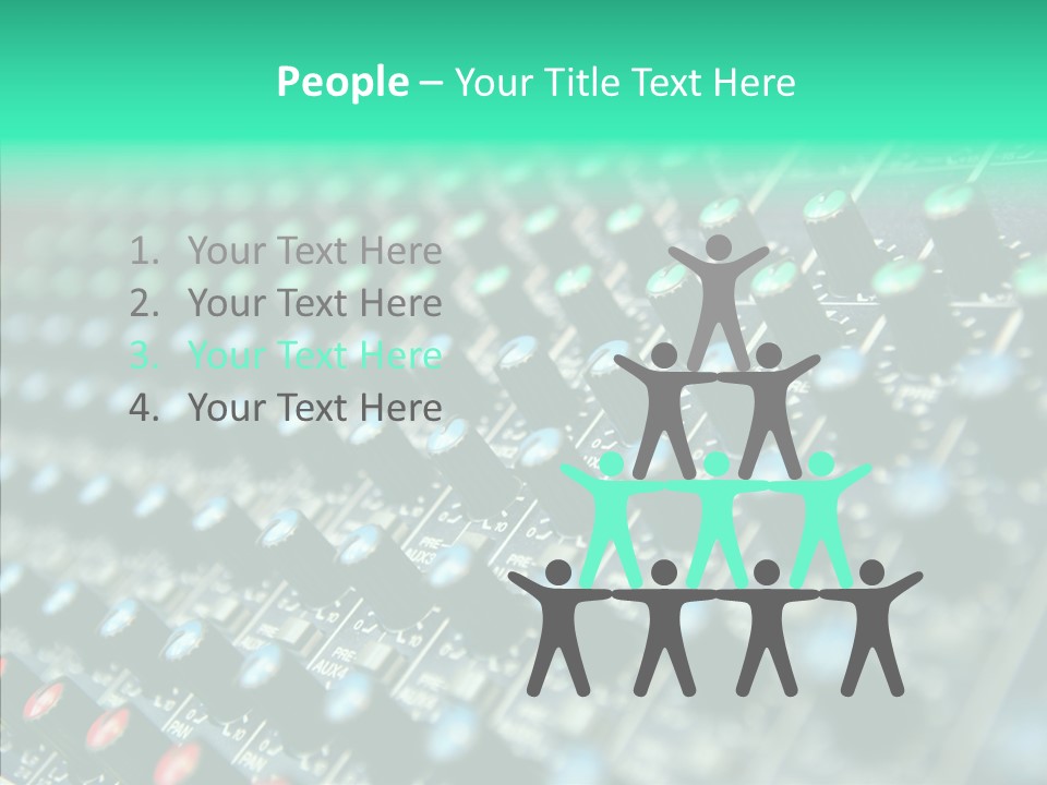 Closeup Adjuster Knob PowerPoint Template