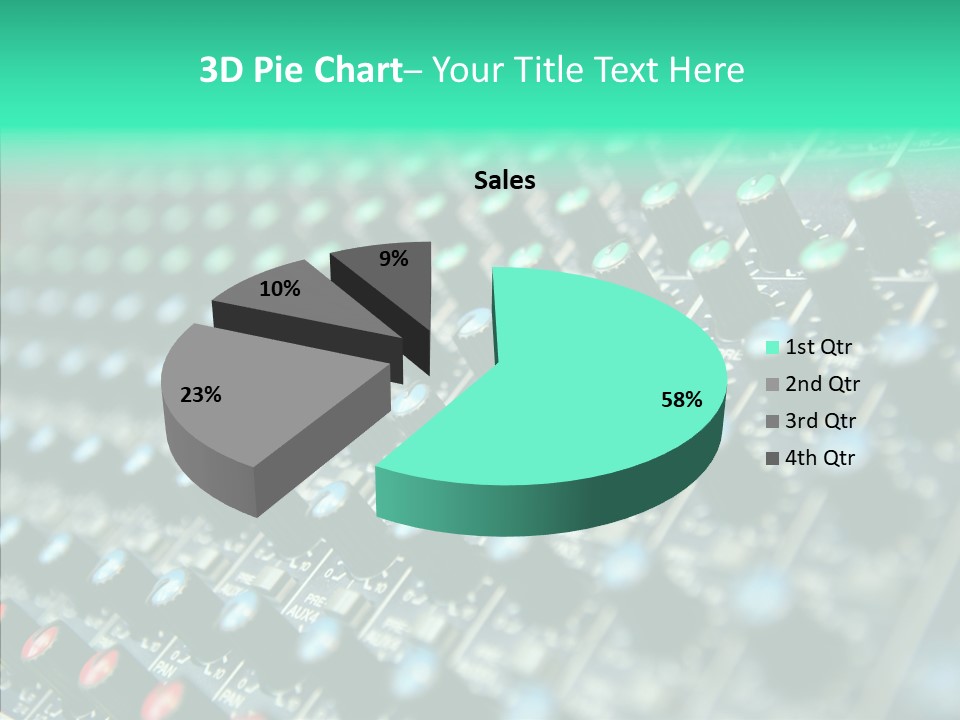 Closeup Adjuster Knob PowerPoint Template