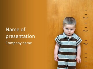 Unmoving Wall Child PowerPoint Template