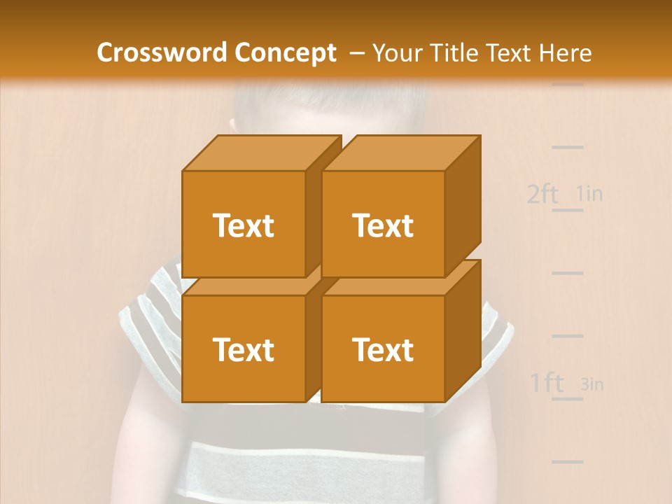 Unmoving Wall Child PowerPoint Template