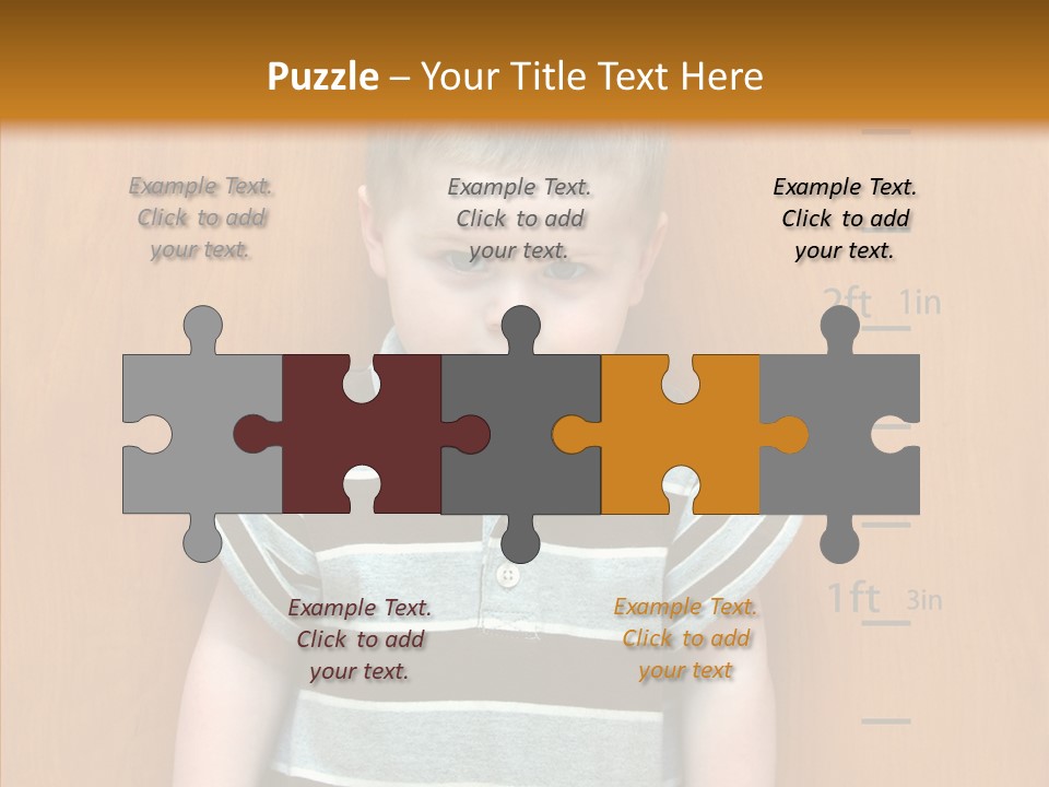 Unmoving Wall Child PowerPoint Template