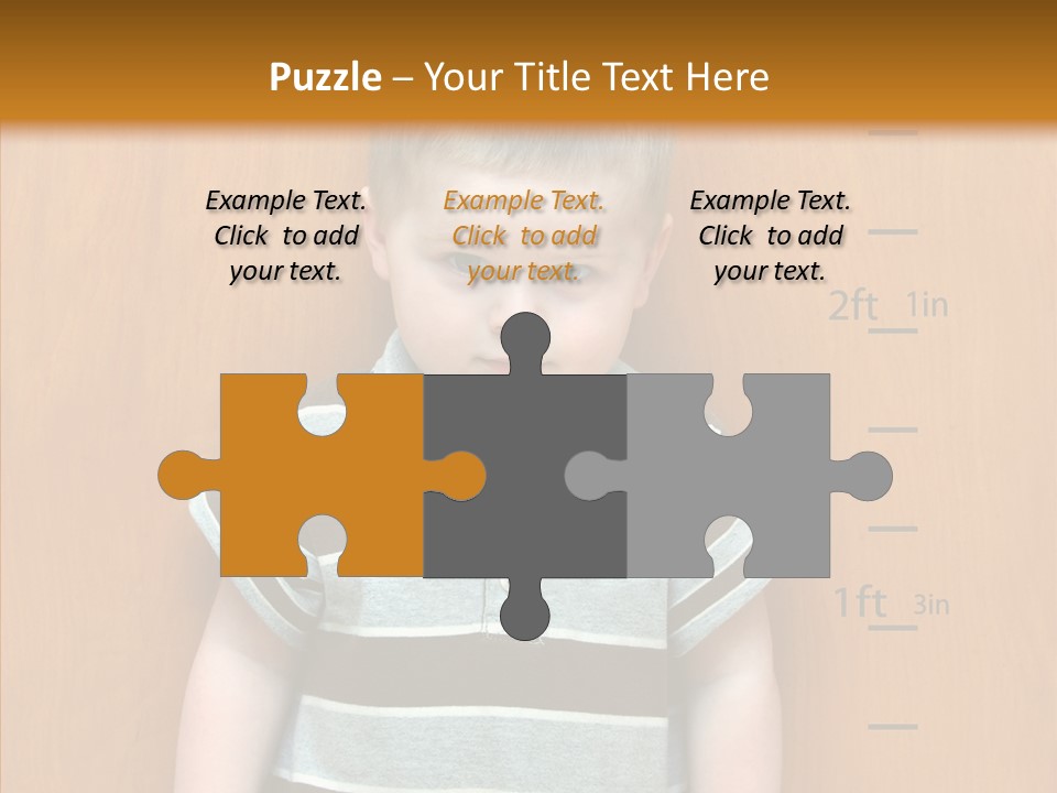 Unmoving Wall Child PowerPoint Template