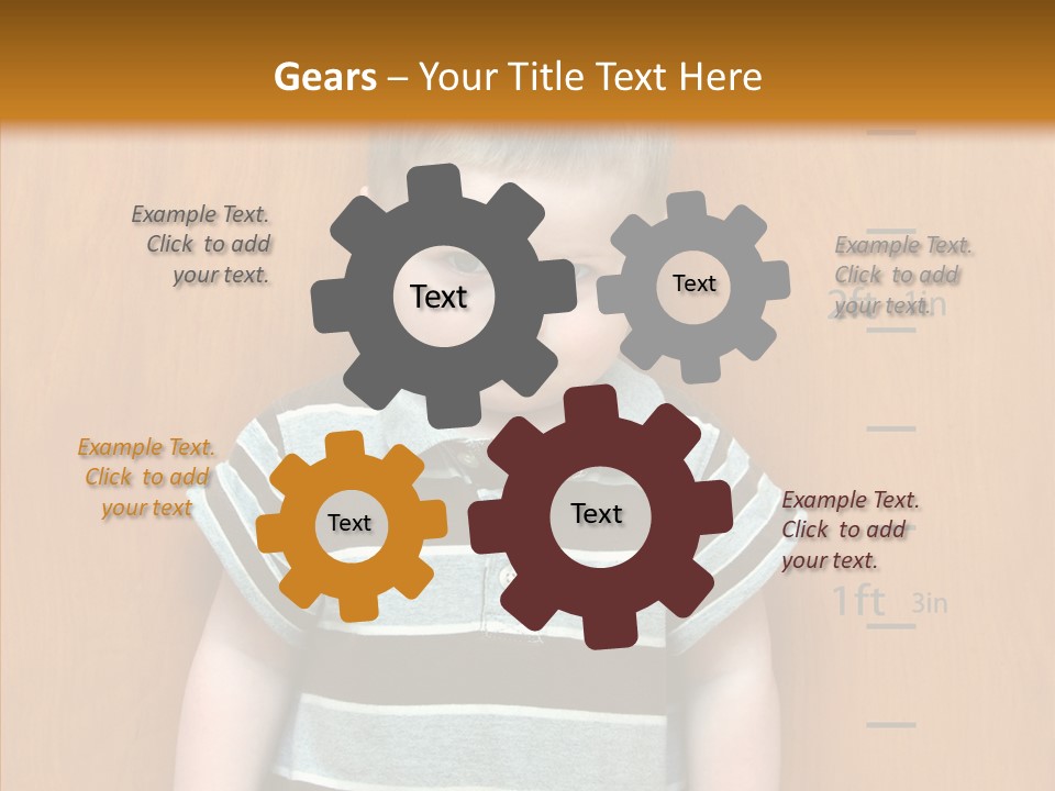 Unmoving Wall Child PowerPoint Template