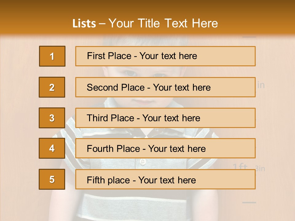 Unmoving Wall Child PowerPoint Template