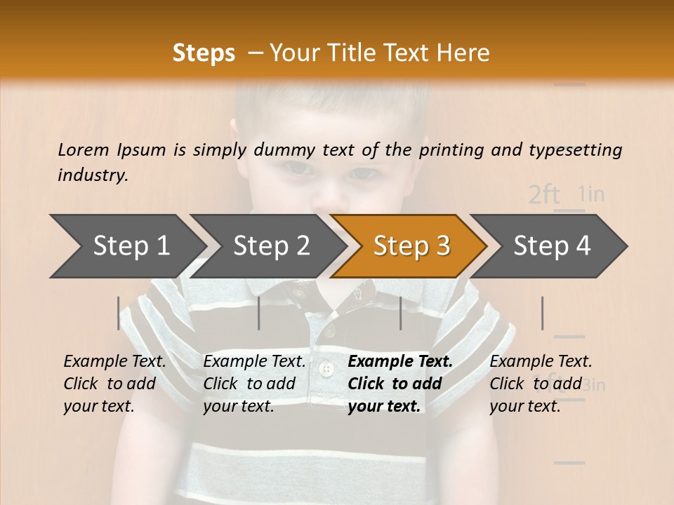 Unmoving Wall Child PowerPoint Template
