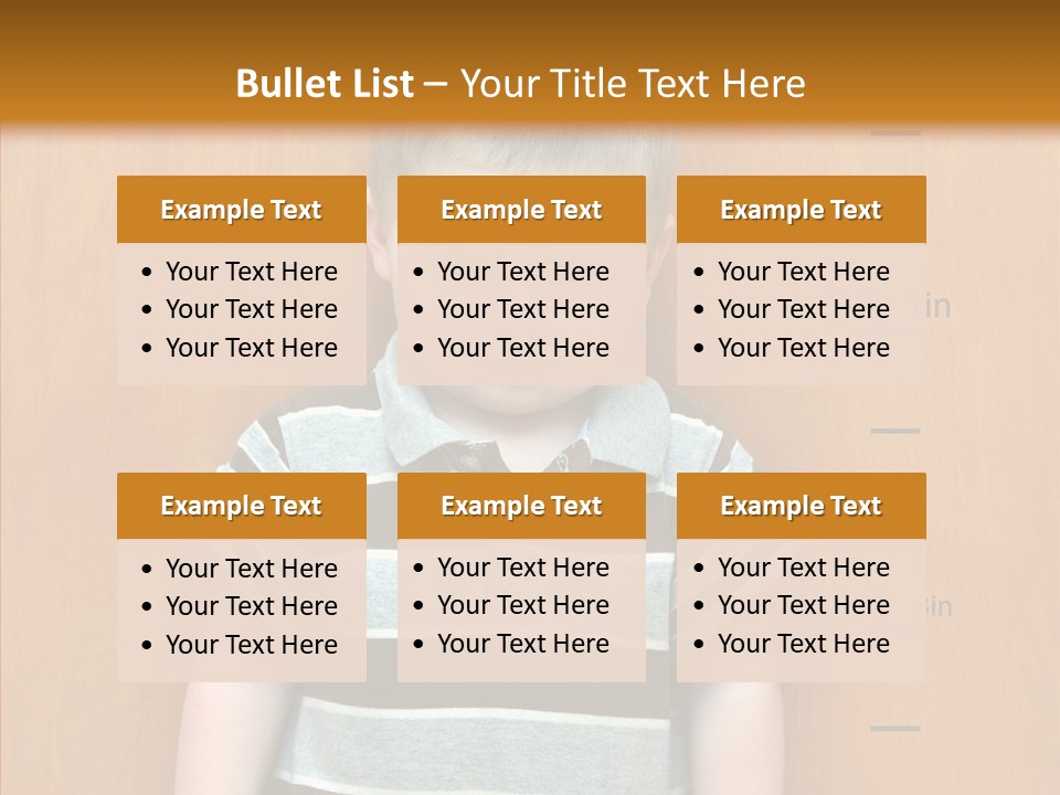 Unmoving Wall Child PowerPoint Template