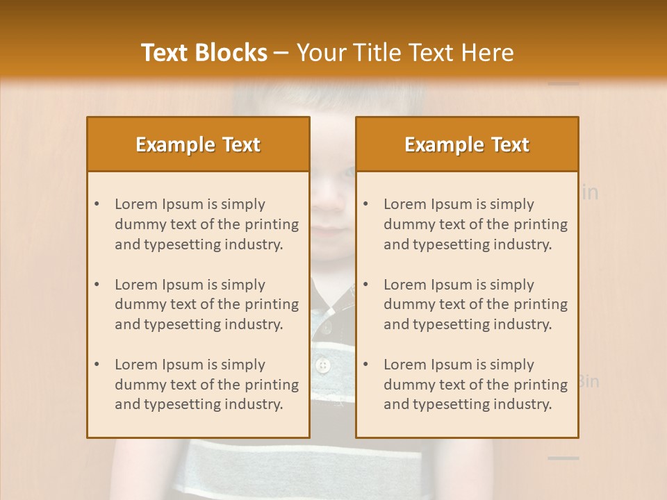 Unmoving Wall Child PowerPoint Template