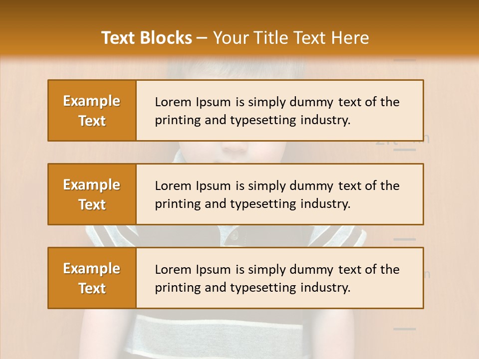 Unmoving Wall Child PowerPoint Template