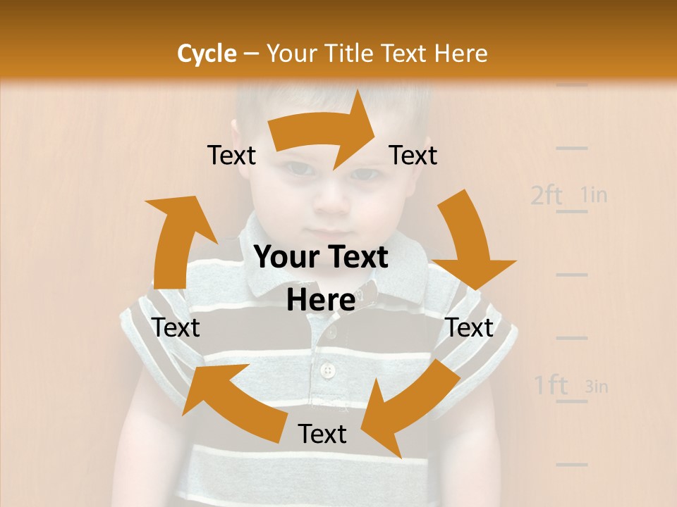 Unmoving Wall Child PowerPoint Template