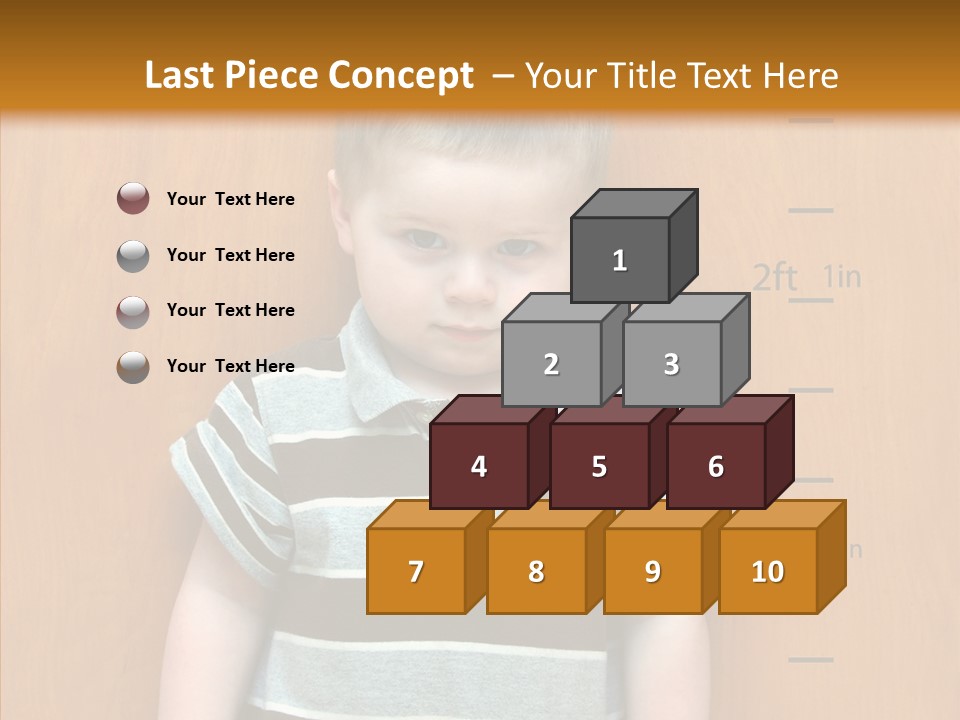 Unmoving Wall Child PowerPoint Template