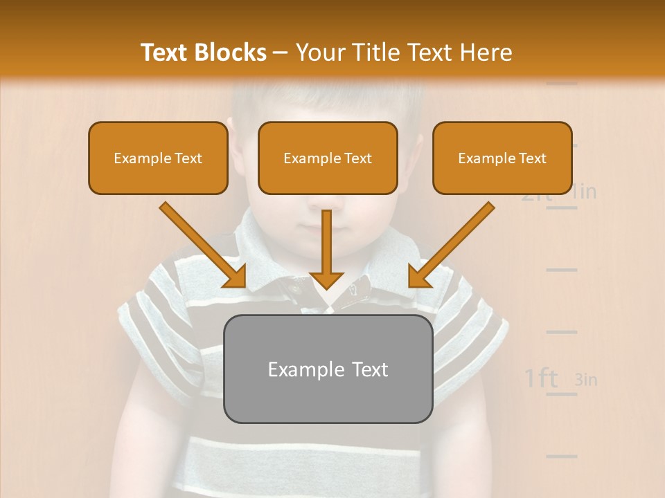 Unmoving Wall Child PowerPoint Template