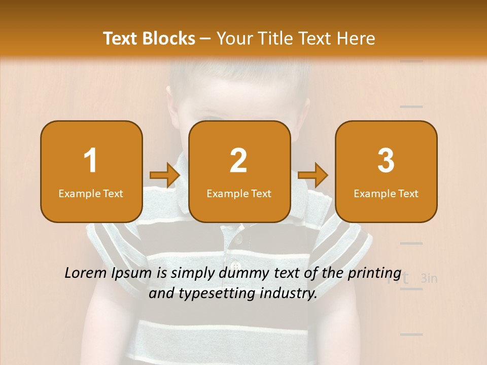 Unmoving Wall Child PowerPoint Template