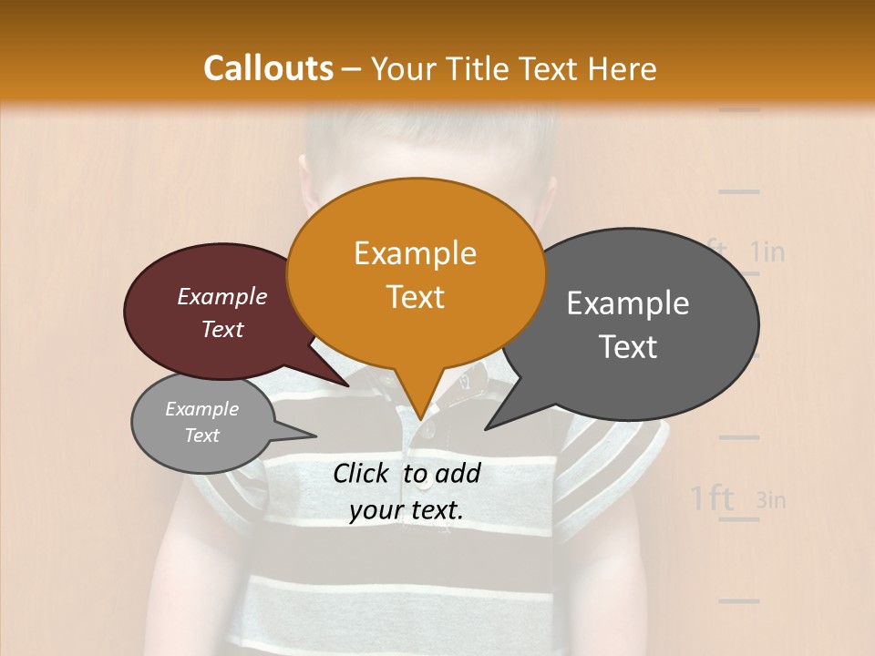 Unmoving Wall Child PowerPoint Template