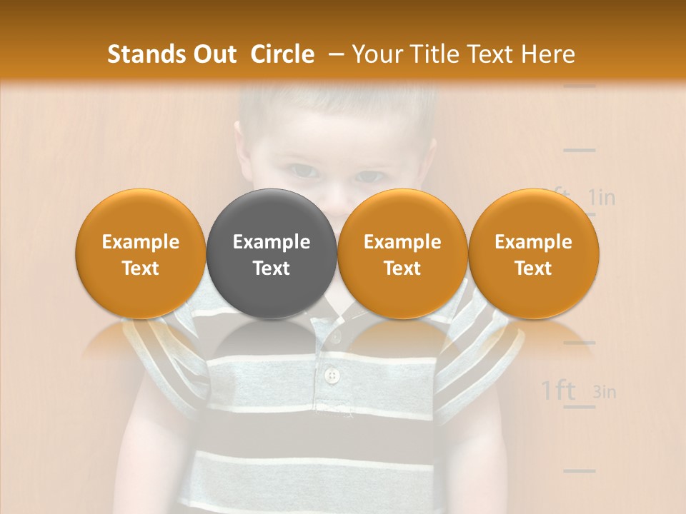 Unmoving Wall Child PowerPoint Template