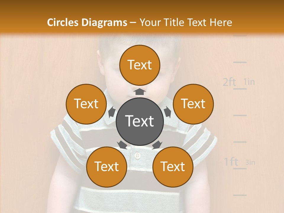 Unmoving Wall Child PowerPoint Template