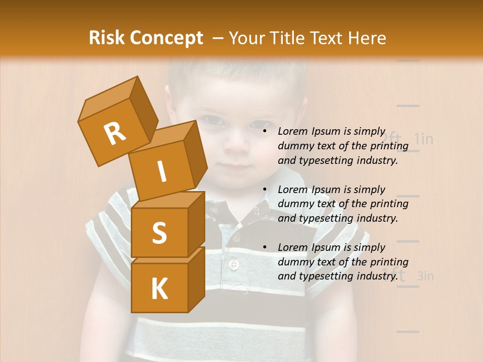 Unmoving Wall Child PowerPoint Template