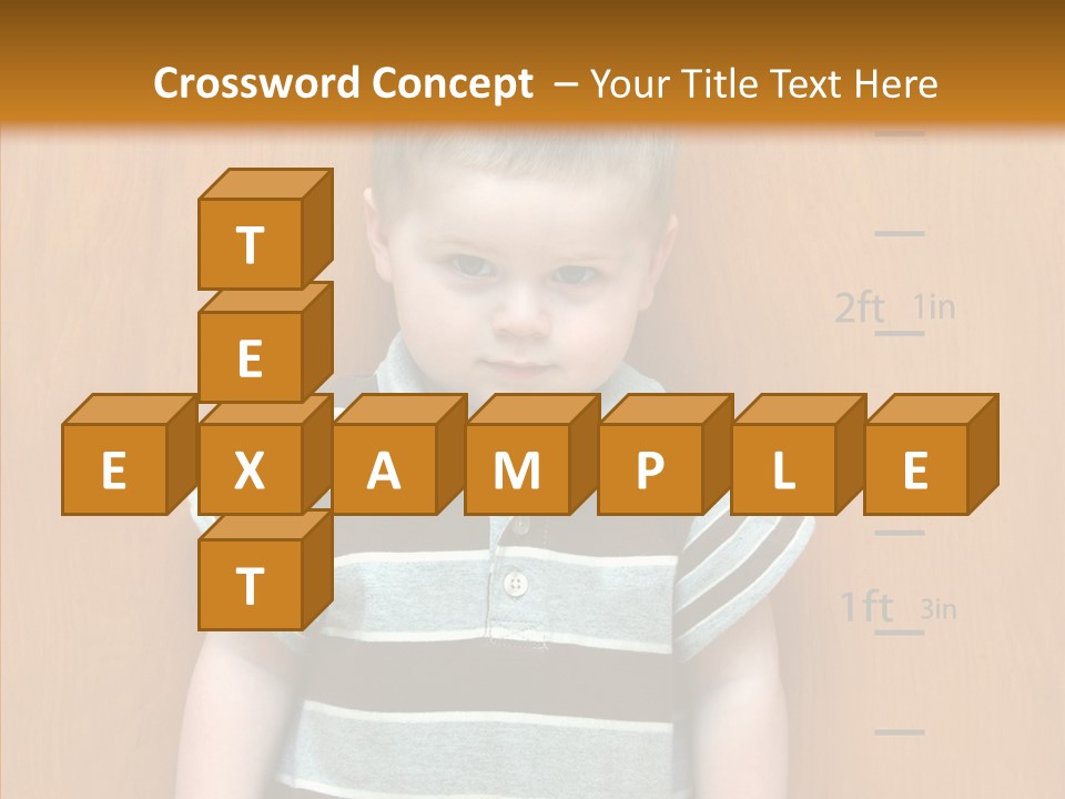 Unmoving Wall Child PowerPoint Template