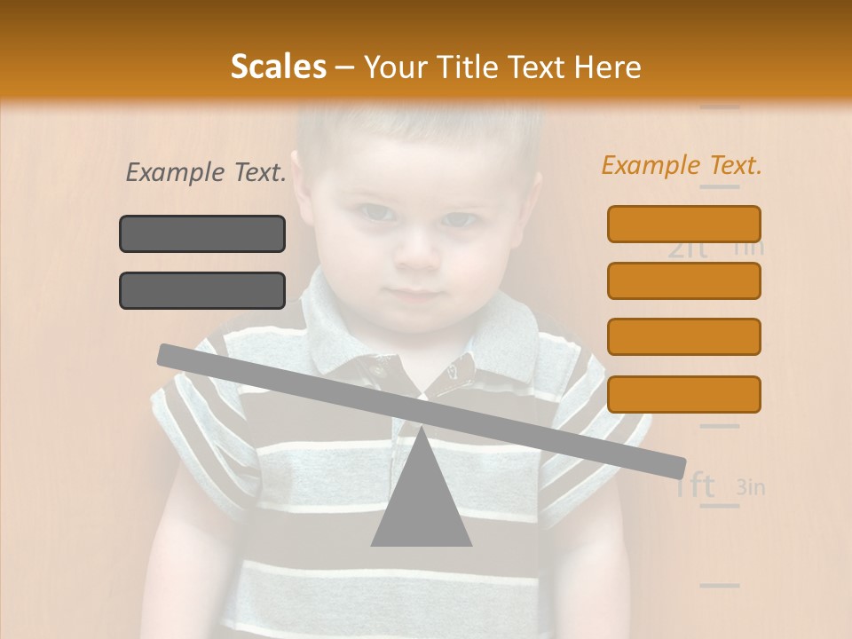 Unmoving Wall Child PowerPoint Template