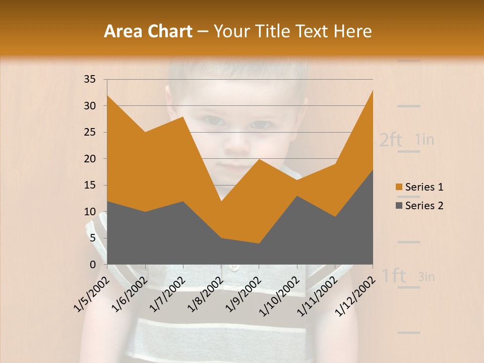 Unmoving Wall Child PowerPoint Template