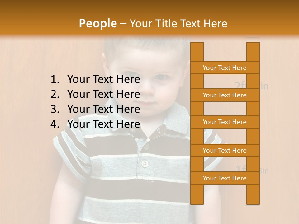 Unmoving Wall Child PowerPoint Template
