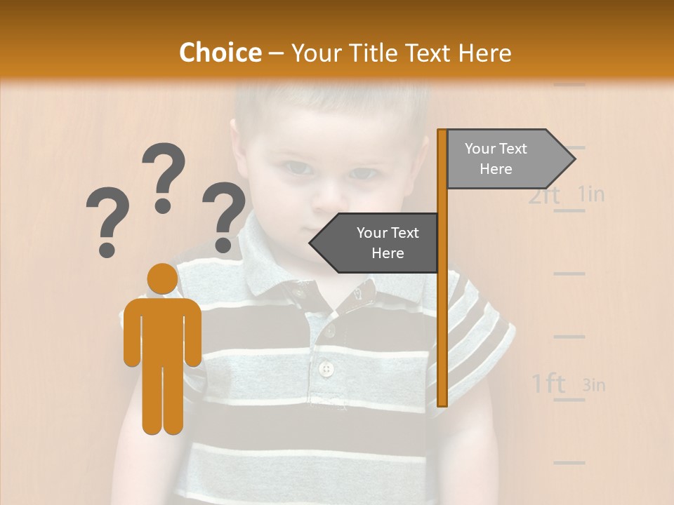 Unmoving Wall Child PowerPoint Template