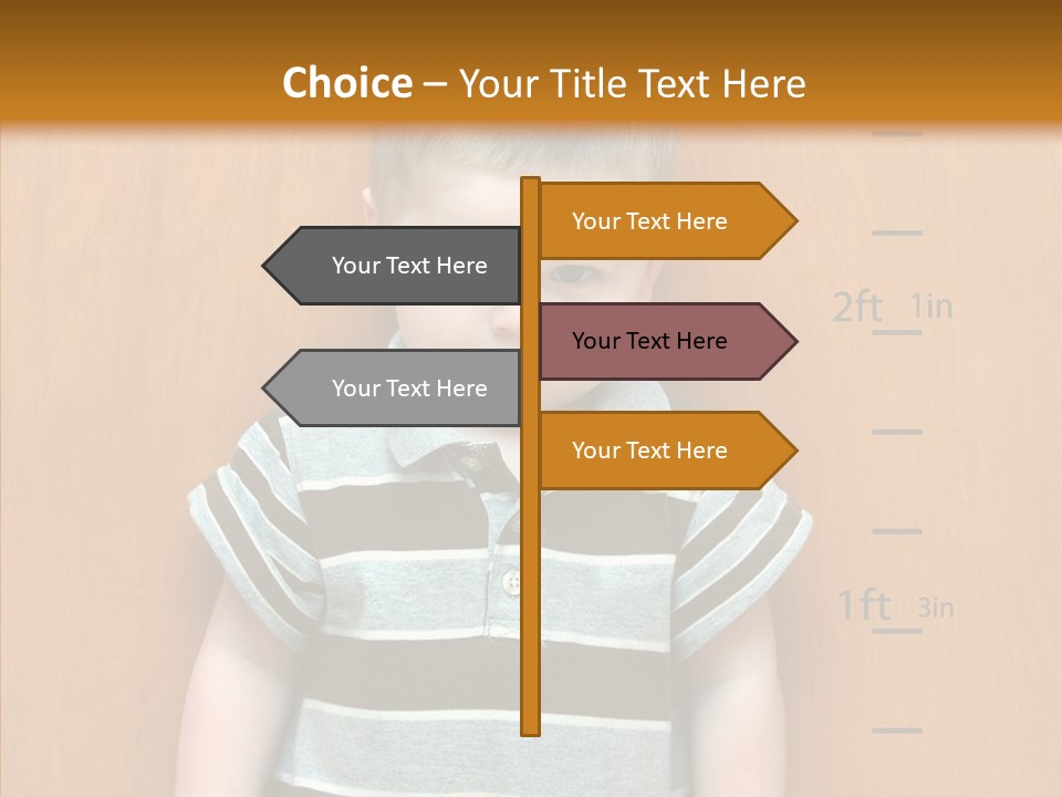 Unmoving Wall Child PowerPoint Template