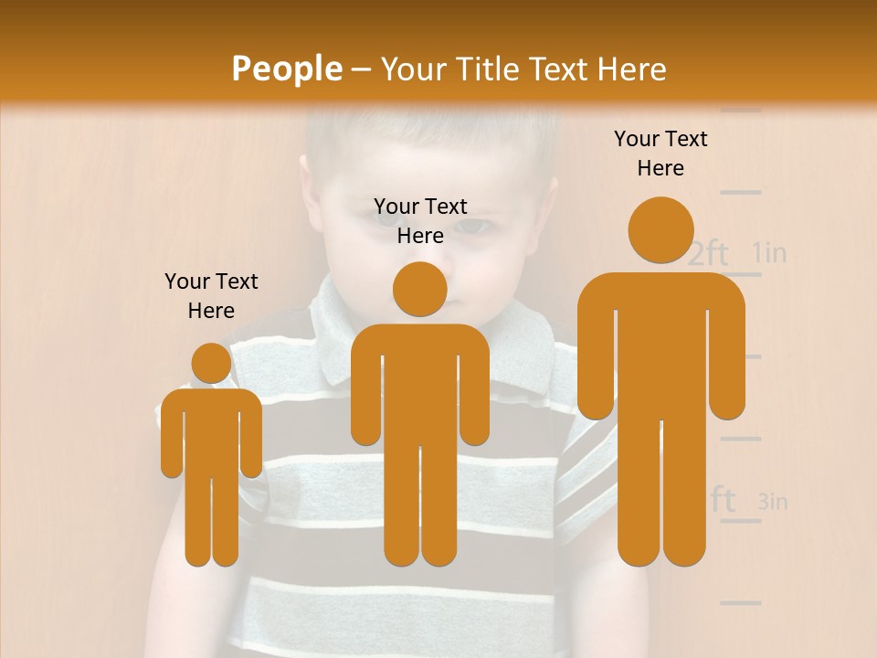 Unmoving Wall Child PowerPoint Template