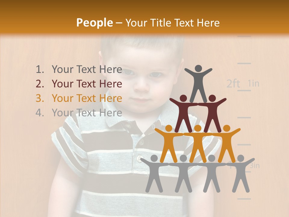 Unmoving Wall Child PowerPoint Template