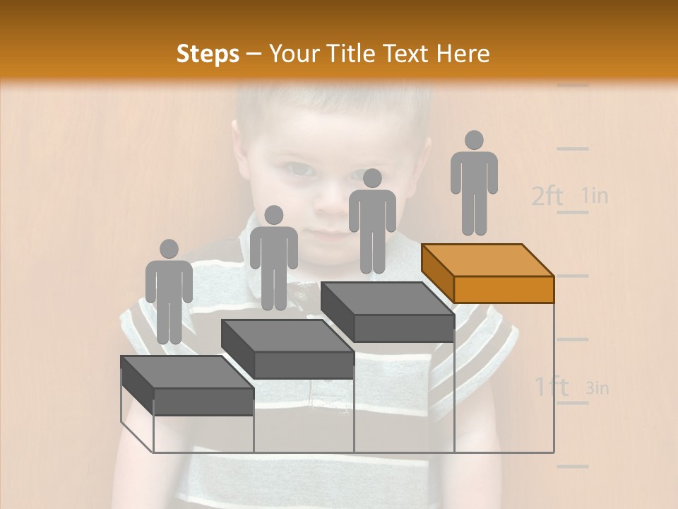 Unmoving Wall Child PowerPoint Template