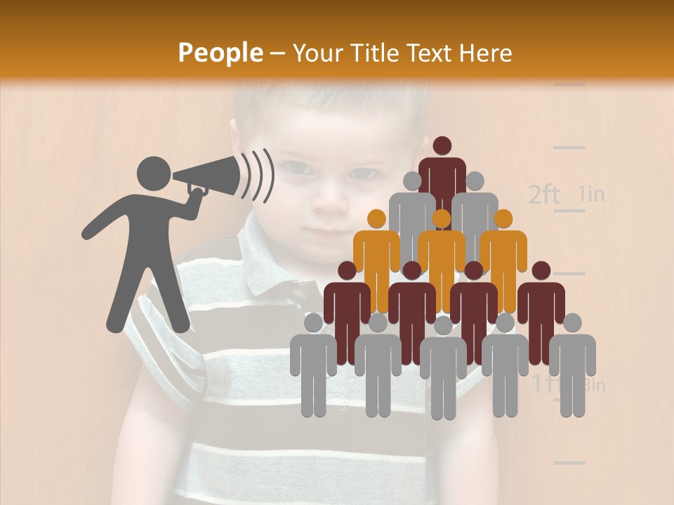 Unmoving Wall Child PowerPoint Template