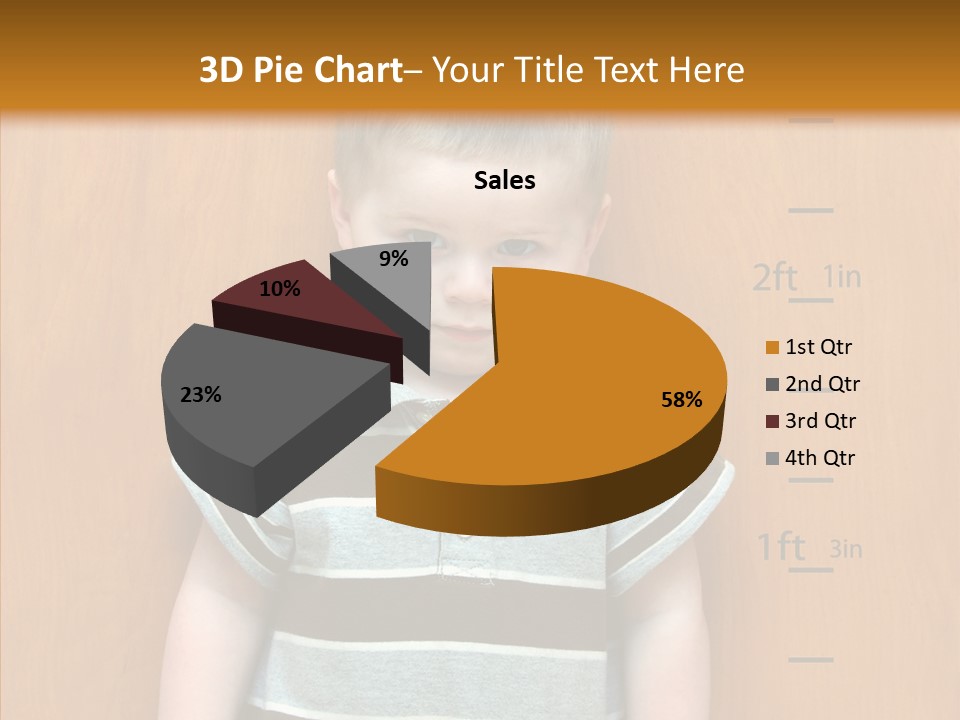 Unmoving Wall Child PowerPoint Template