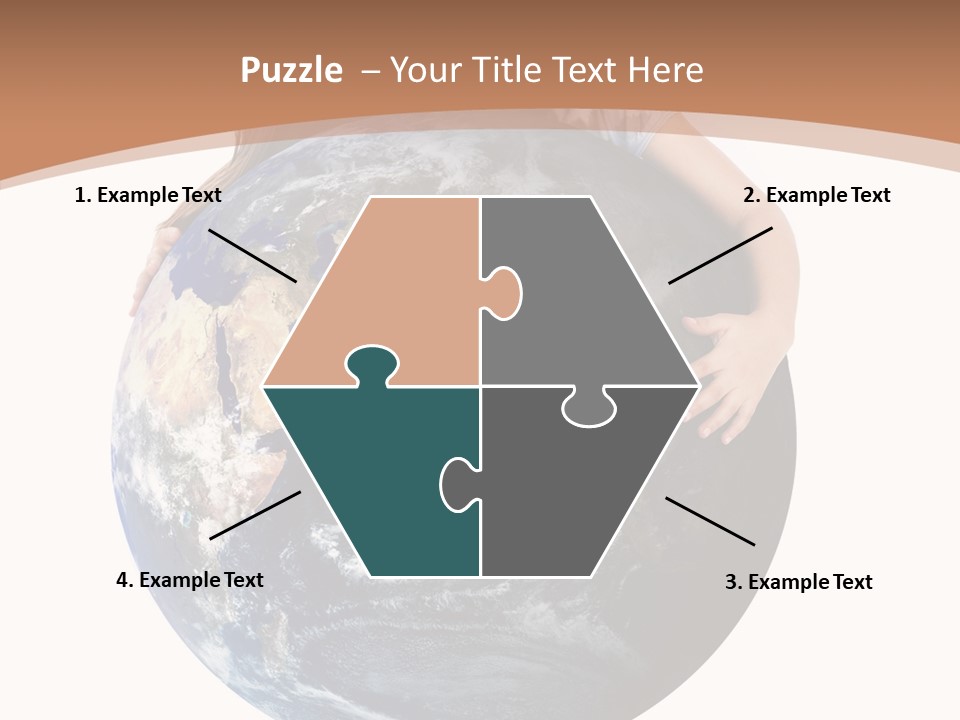 Holding Cheerful People PowerPoint Template