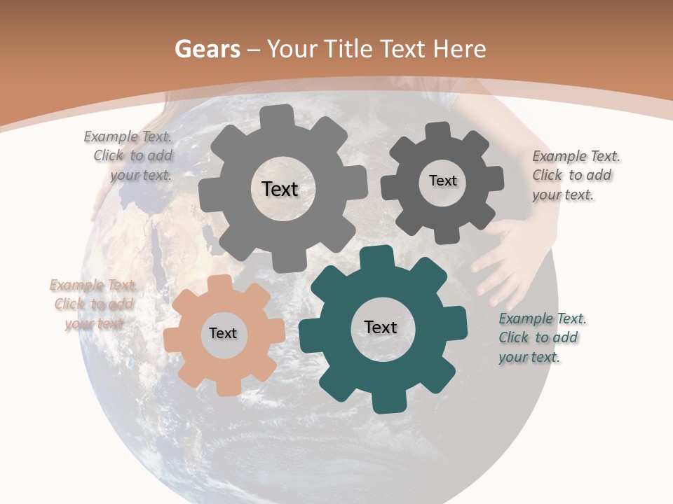 Holding Cheerful People PowerPoint Template