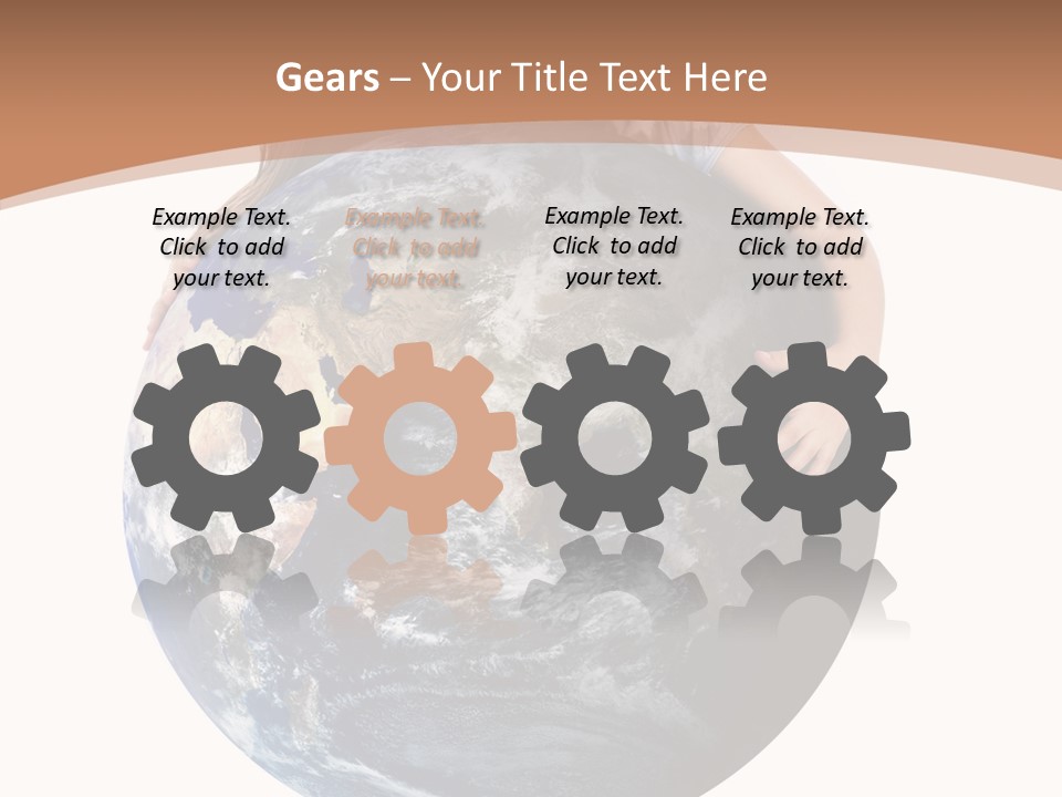 Holding Cheerful People PowerPoint Template