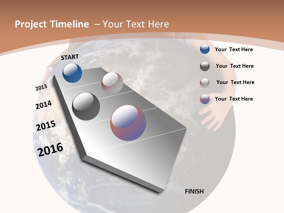 Holding Cheerful People PowerPoint Template